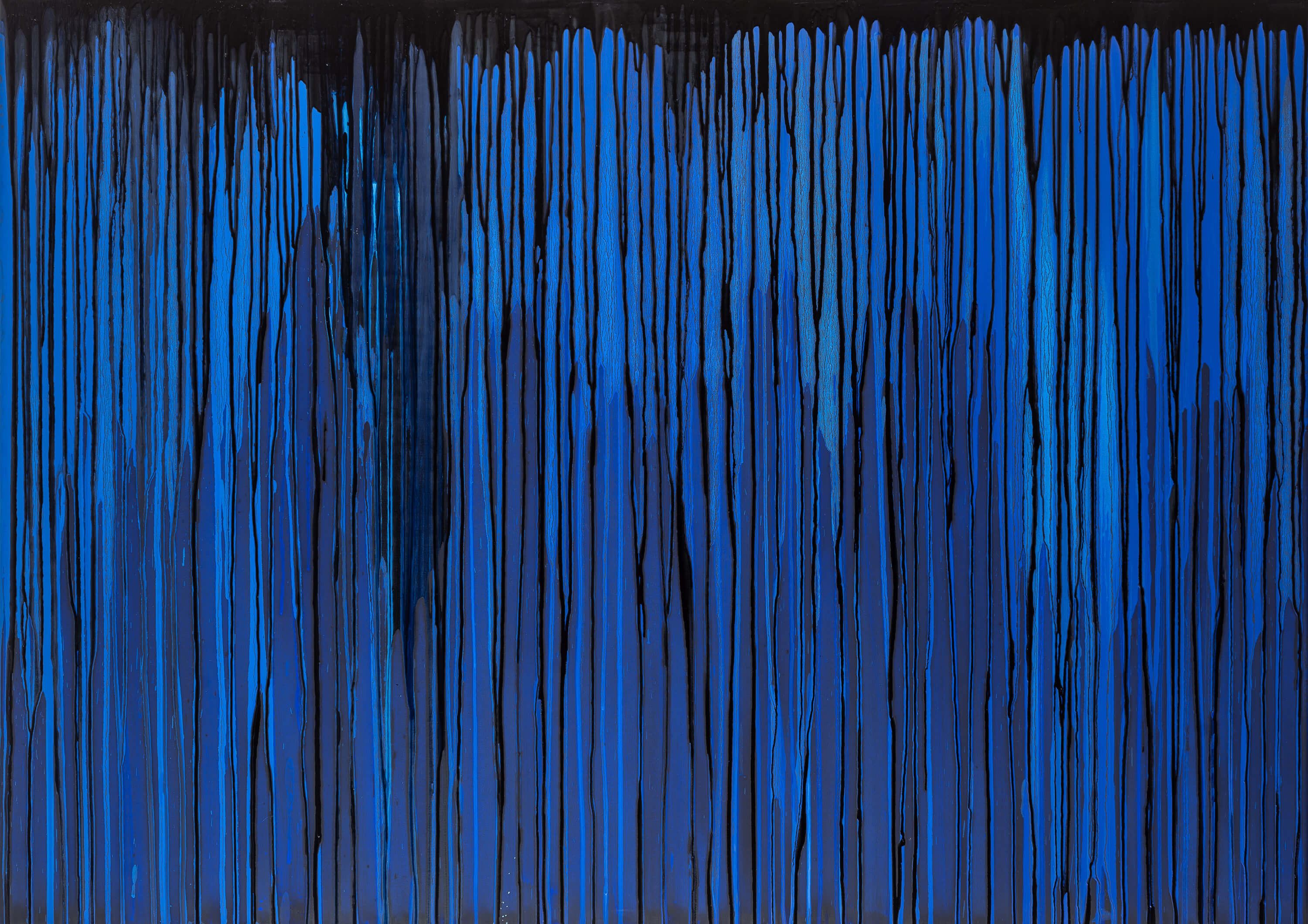 Joanna Borkowska Frequencies Blue 2013 oil and pigments on canvas 140 x 100 cm