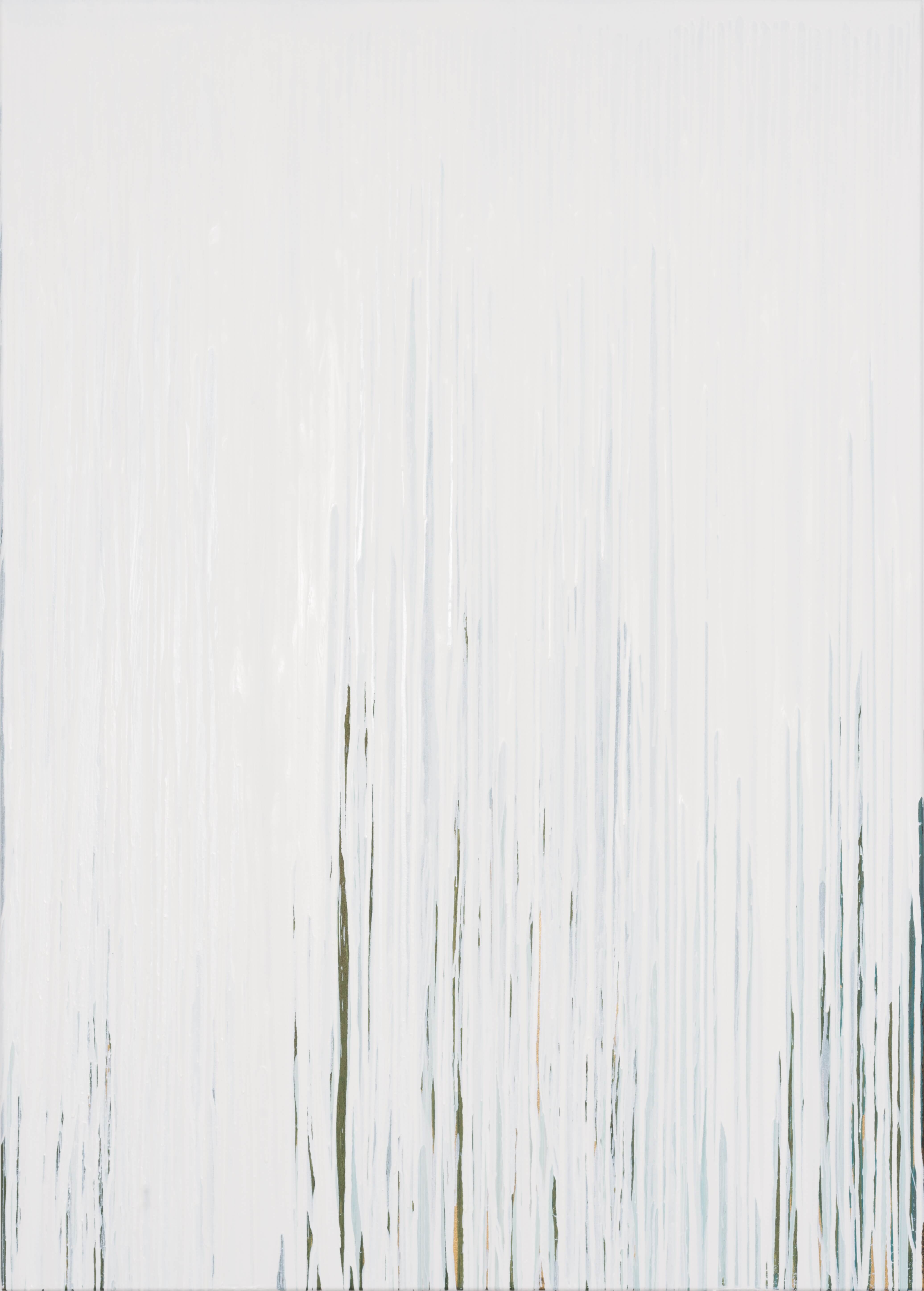 Joanna Borkowska Frequencies White 2014 oil and pigments on canvas 140 x 100 cm